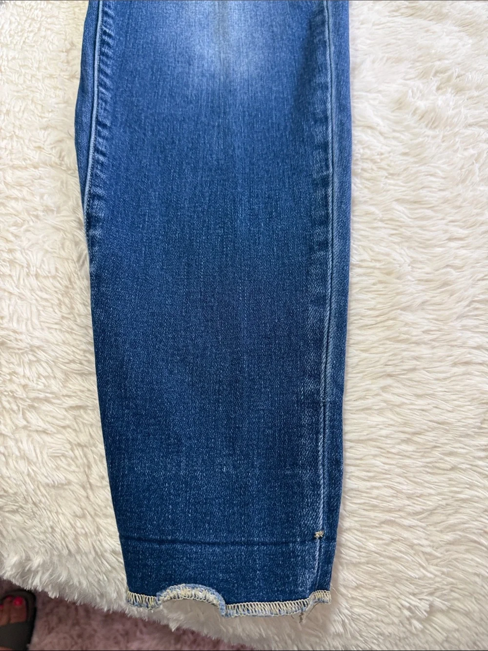 KanCan Women's Dark Blue Boyfriend Jeans with Button-Fly
